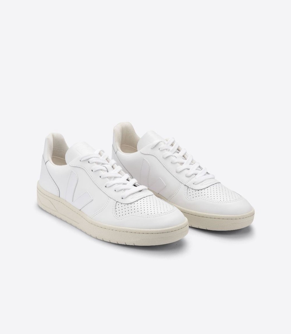 Veja Sneakers Dam - V-10 Läder - Vita - 026389-QOU